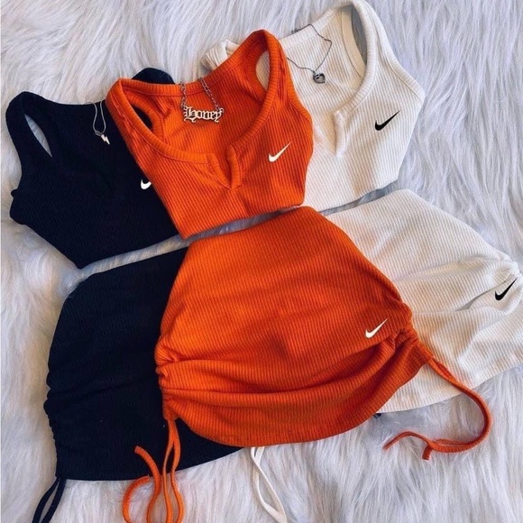 BLACK Swoosh check mark
Two-piece summer skirt set - Picture 4 of 5